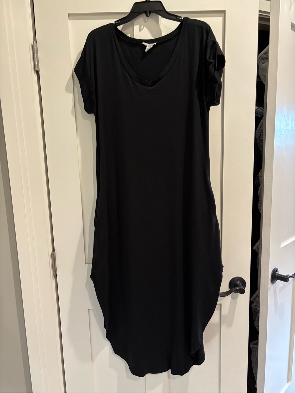 Black V-Neck Women's Top Dress